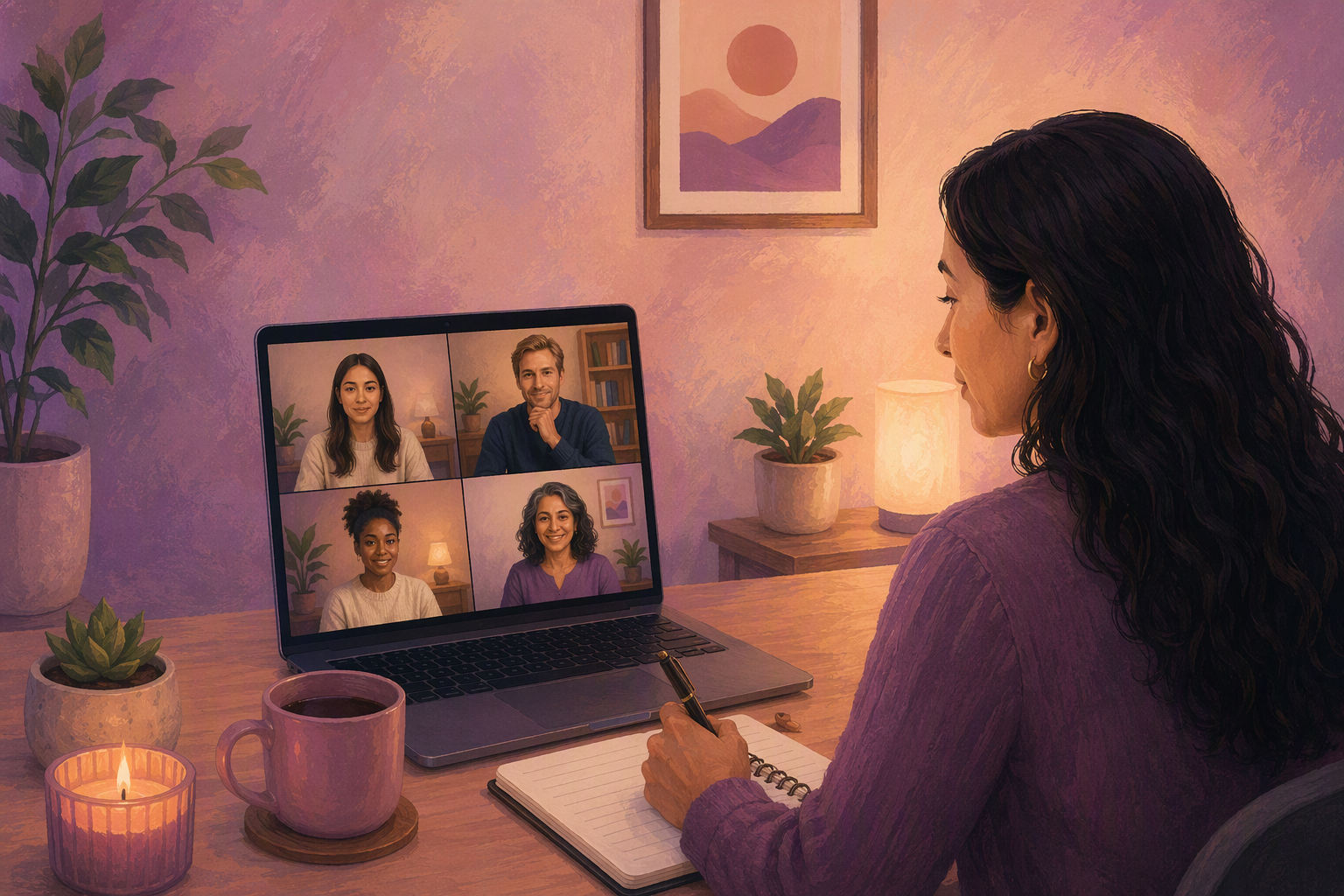 A qualified supervisor in Florida providing virtual group supervision to their registered MFT interns and MHC interns.